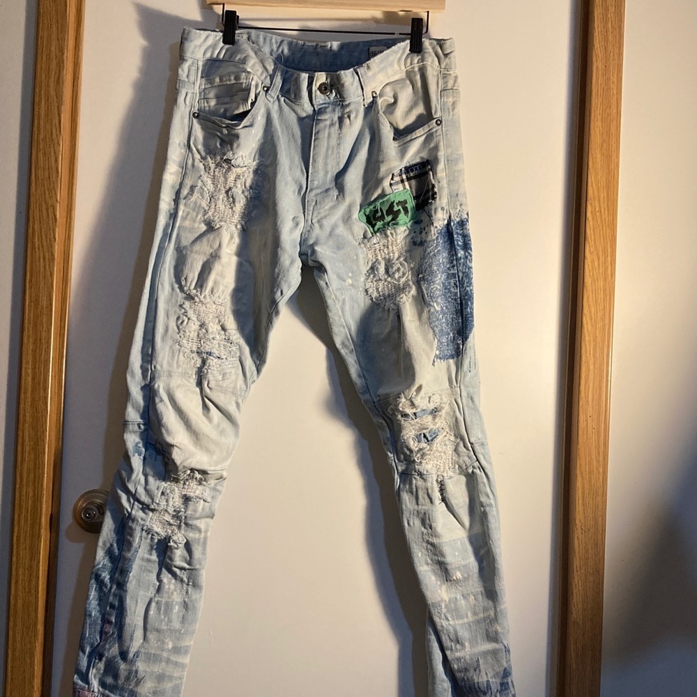 Distressed Light Blue Skinny Jeans